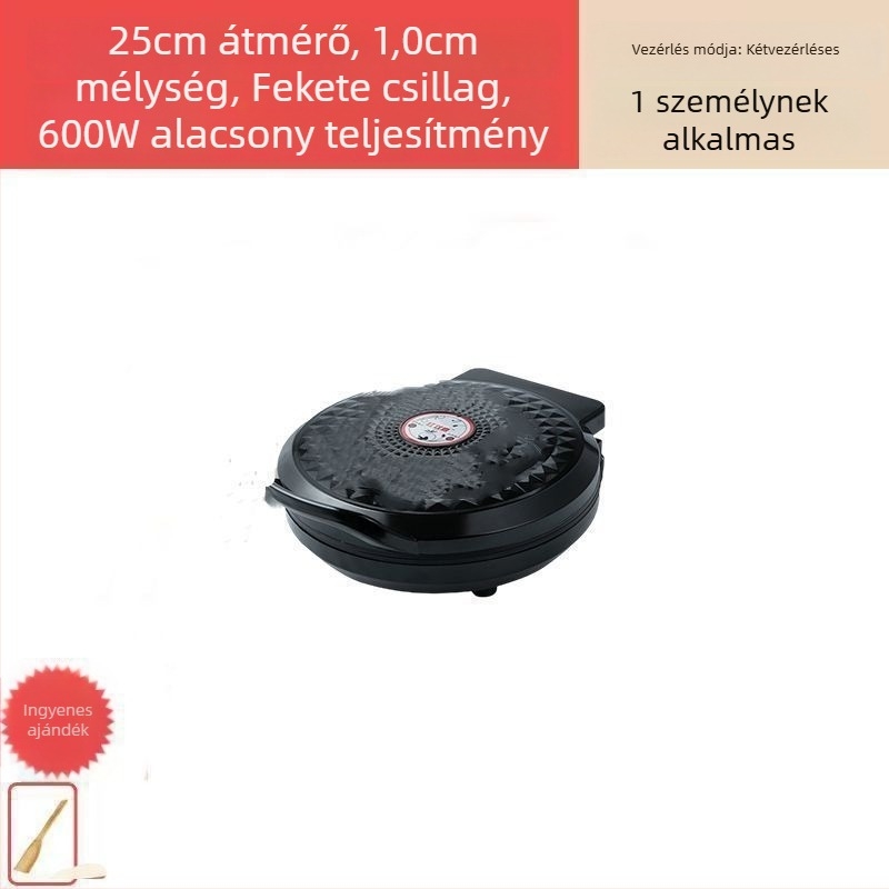 Elektromos tapadásmentes palacsintás serpenyő kettős fűtéssel, 1200-1500W, átmérő 28-32 cm