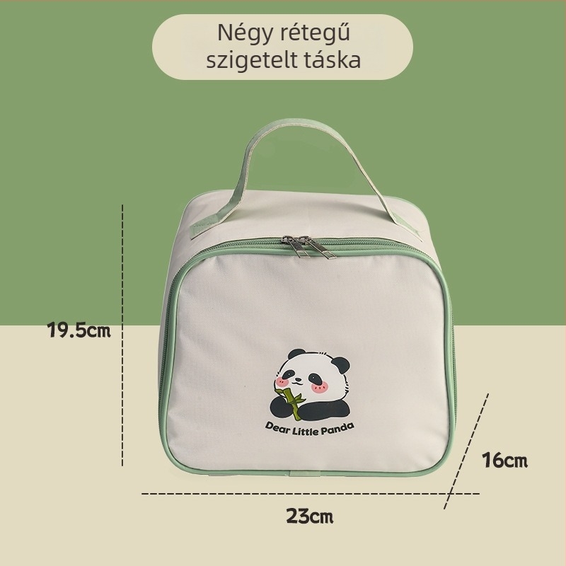 304 rozsdamentes acél ebédes doboz fedéllel, mikrosütőben melegíthető, kétszintes záródó, kapacitás 501–800 ml