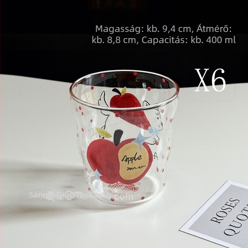 Két darabos pohárkészlet, modern minimalist stílus, fogantyú és fedél nélküli, boroszilikát üveg