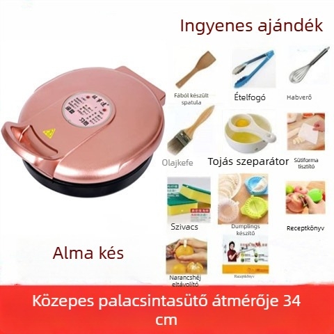 Elektromos palacsintasütő tepsi, kétoldalas fűtés, 2200W, 220V, 50Hz