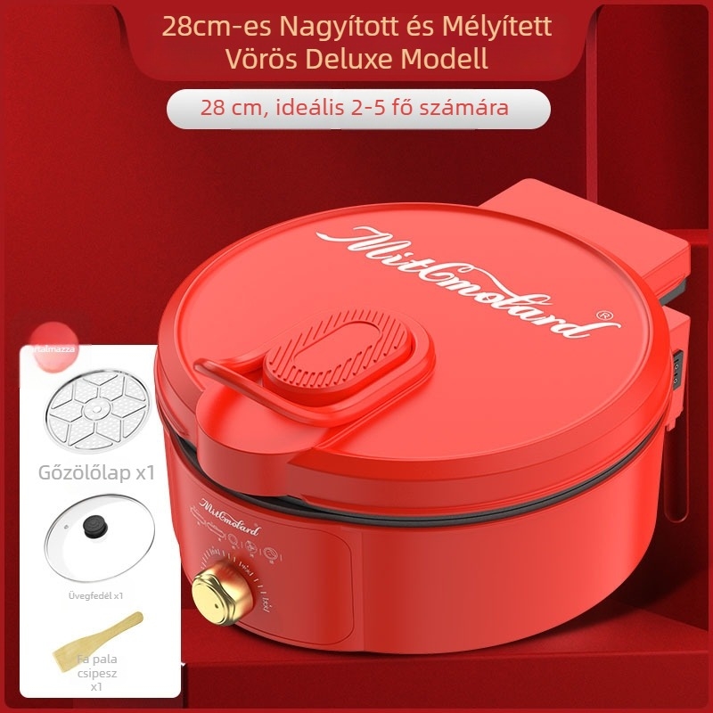 Elektromos palacsinta sütő, kettős fűtés, 1200W, 220V, 4-5 személyre