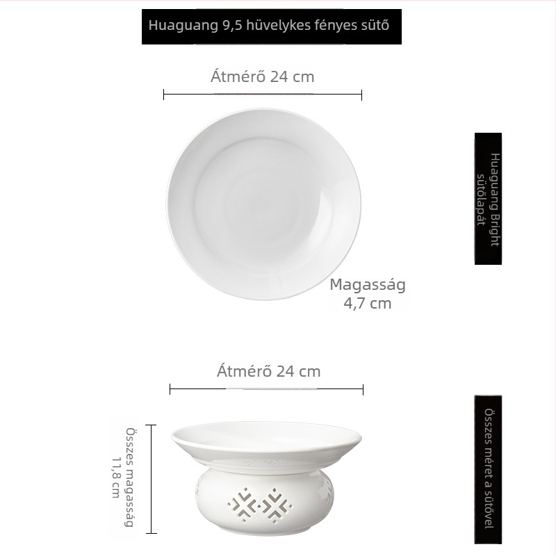 Porcelánból készített szigetelt tálalóedény, kör alakú, kínai stílus, egyszerű dizájn