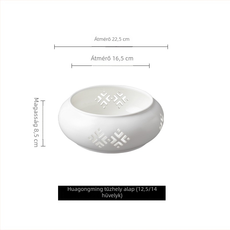 Porcelánból készített szigetelt tálalóedény, kör alakú, kínai stílus, egyszerű dizájn