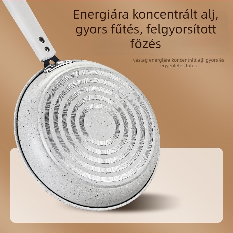 Serpenyő tapadásmentes bevonattal, multifunkcionális, finom vasból készült, összetett többrétegű aljzattal, gázfőzőkhöz alkalmas