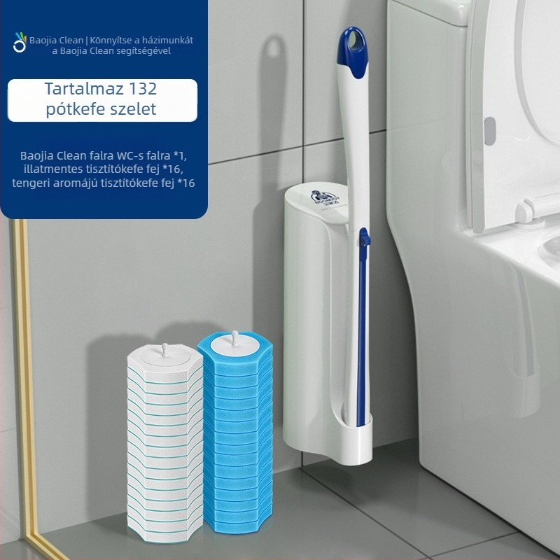 Egyszer használatos guggoló vécé-kefe – falra szerelhető, műanyag, modern egyszerű stílus, Baojiajie