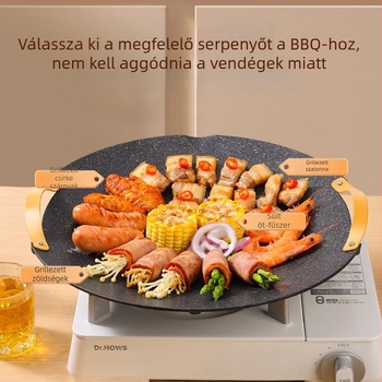 Jocel alumínium kör alakú hordozható grillsütő tál