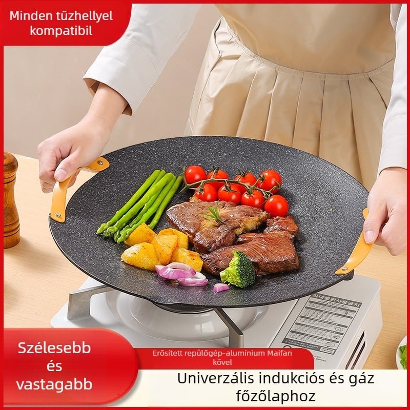 Jocel alumínium kör alakú hordozható grillsütő tál