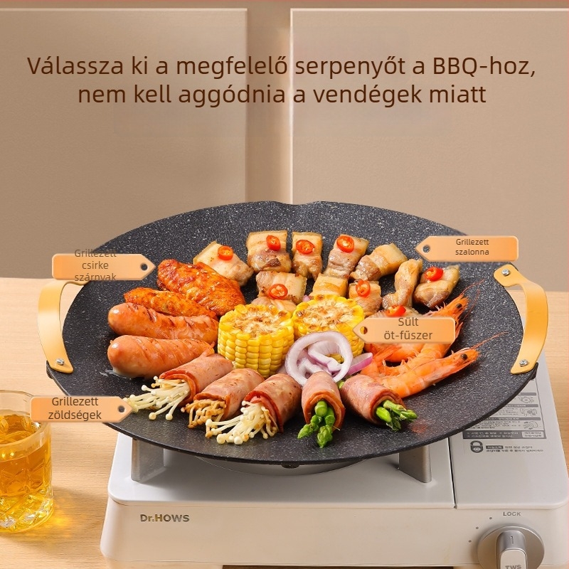 Jocel alumínium kör alakú hordozható grillsütő tál