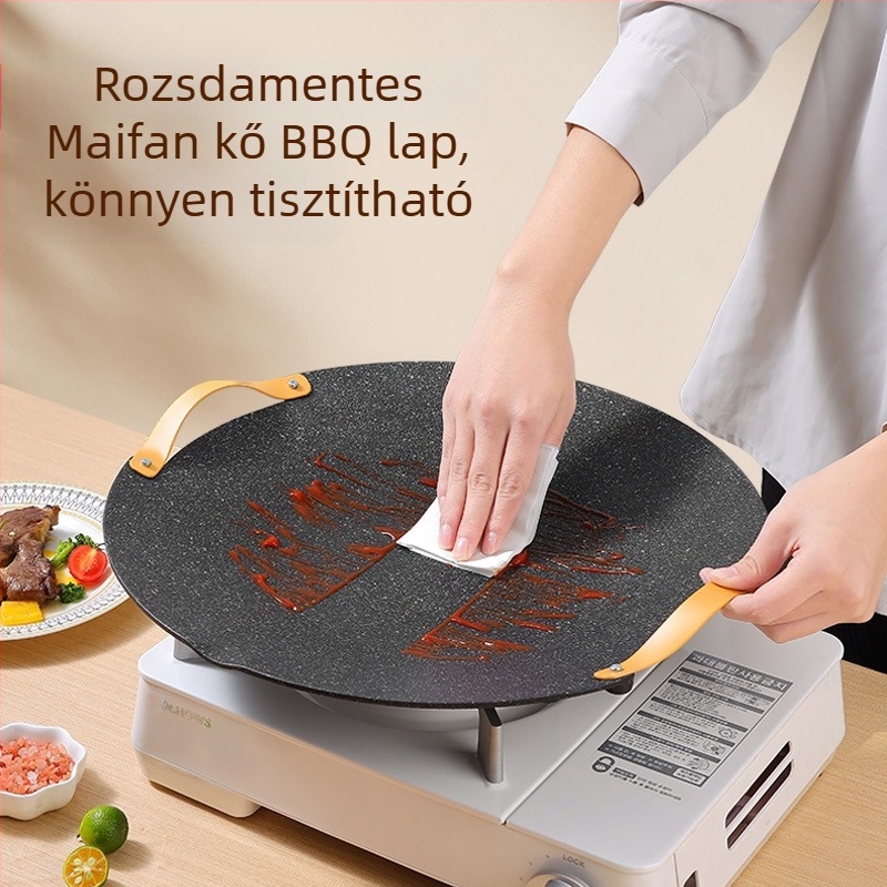 Jocel alumínium kör alakú hordozható grillsütő tál