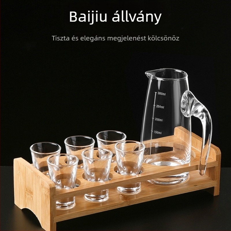 Bambusz pohár tartó – Mini pohár tároló polc, modern egyszerű stílus, bambuszfa, 0,3 kg