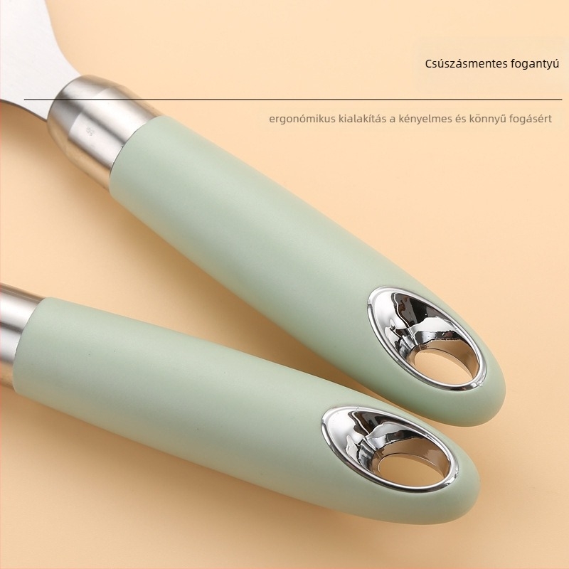 Rozsdamentes acél palacsinta spatula – többfunkciós spatula palacsintákhoz, teppanyakihoz és rántottához, Chef Feng Sheng márka, Nordic wind stílus