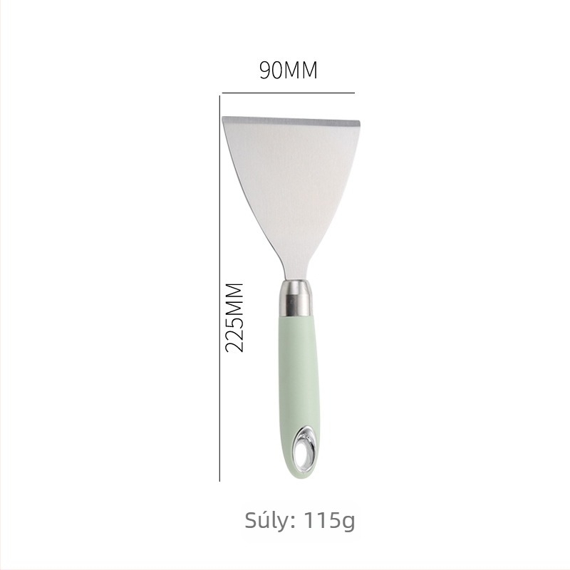 Rozsdamentes acél palacsinta spatula – többfunkciós spatula palacsintákhoz, teppanyakihoz és rántottához, Chef Feng Sheng márka, Nordic wind stílus