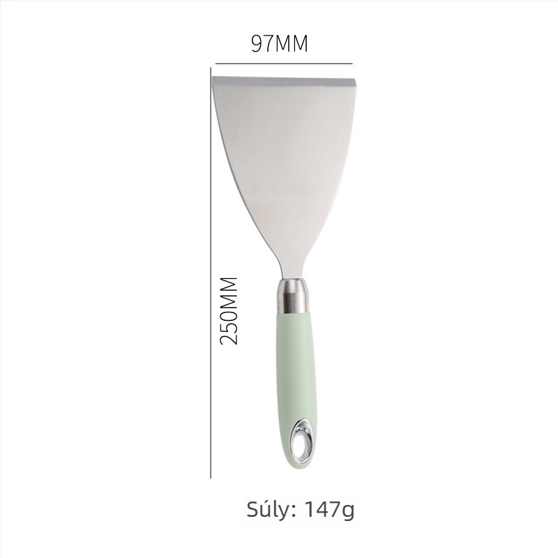 Rozsdamentes acél palacsinta spatula – többfunkciós spatula palacsintákhoz, teppanyakihoz és rántottához, Chef Feng Sheng márka, Nordic wind stílus