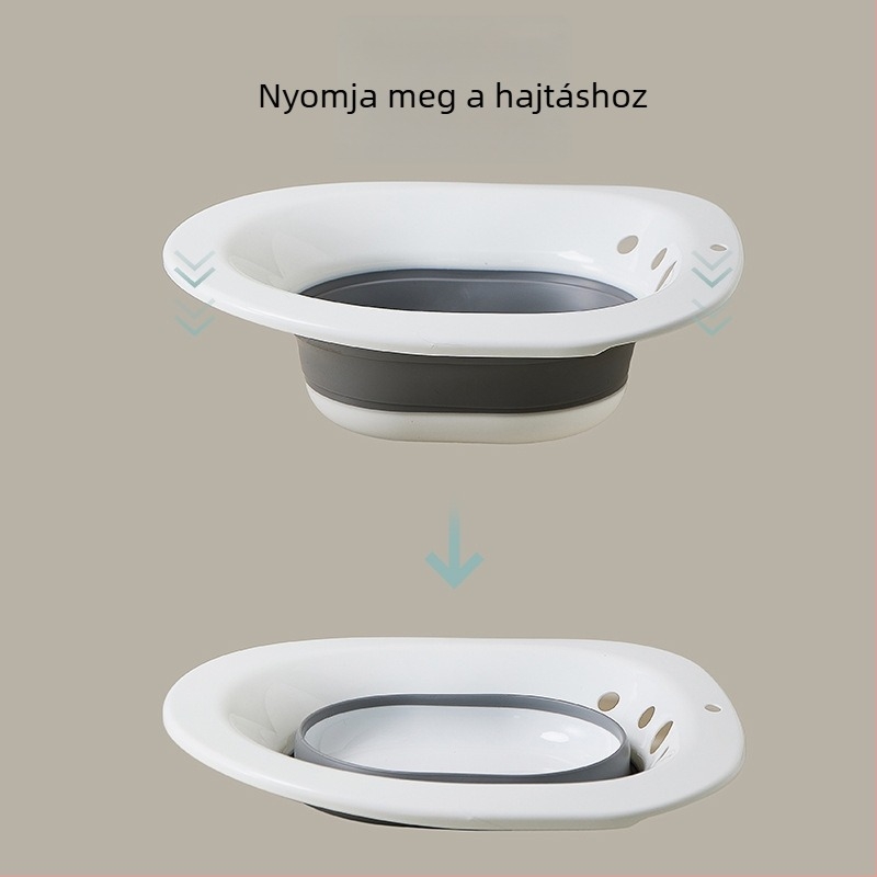 Összecsukható bidé fürdőszobába, PP+TEP anyag, felnőtt használatra, WC-típusú kialakítás