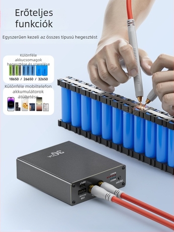 Hordozható ponthegesztő gép – DIY készlet 18650 lítium akkumulátorral és vezérlőbordával