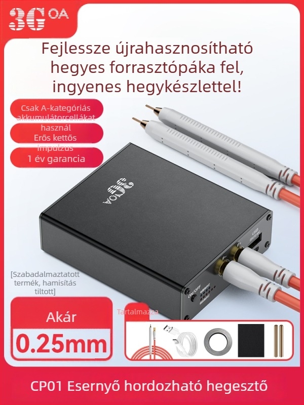 Hordozható ponthegesztő gép – DIY készlet 18650 lítium akkumulátorral és vezérlőbordával