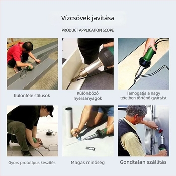 Rozsdamentes acél hosszú fúvófej meleglevegős műanyag hegesztőpisztolyhoz, kompatibilis WP9/20/25/17/18/26, Rongqing hardware