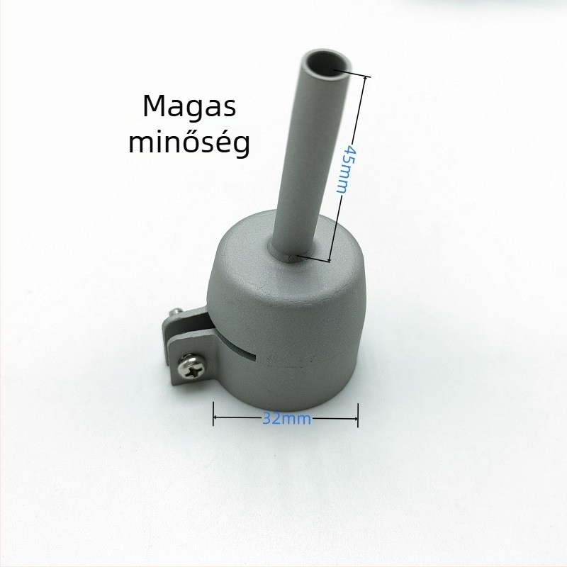 Rozsdamentes acél hosszú fúvófej meleglevegős műanyag hegesztőpisztolyhoz, kompatibilis WP9/20/25/17/18/26, Rongqing hardware