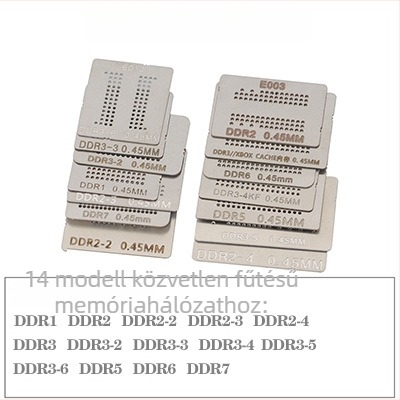 TMYLOKU DDR5 memória BGA golyóelhelyező háló — 12/14/20 darabos készlet, BGA78/BGA96, közvetlen fűtés