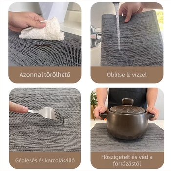 PVC asztalterítő, négyzet alakú, hőszigetelő, nyugati stílus