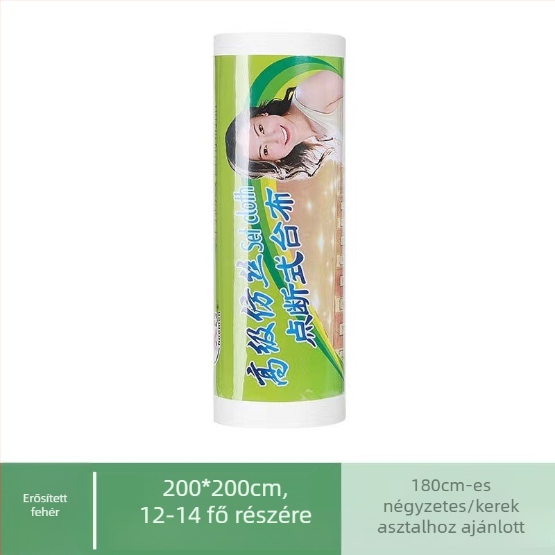 Kangwei egyszer használatos műanyag asztalterítő, négyzet alakú, megerősített, vízálló és olajálló, vastagság 4