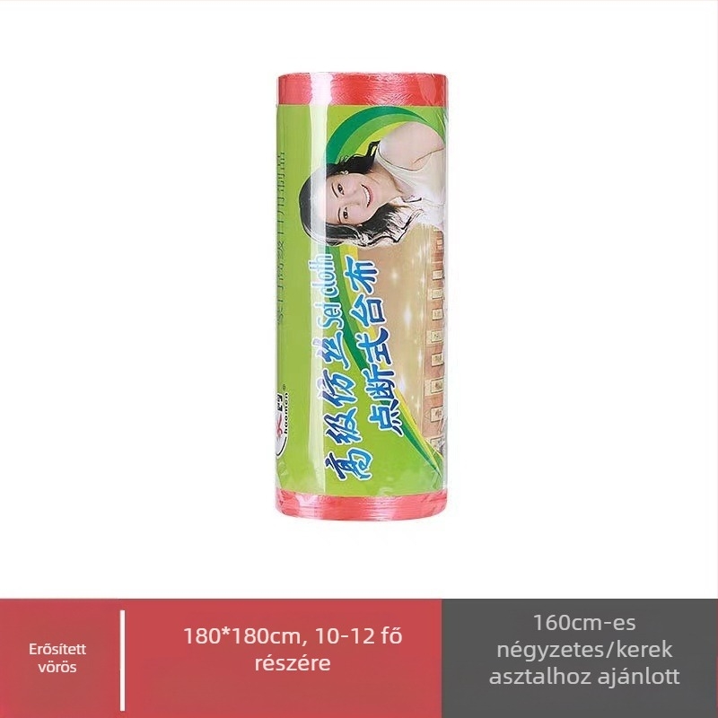 Kangwei egyszer használatos műanyag asztalterítő, négyzet alakú, megerősített, vízálló és olajálló, vastagság 4