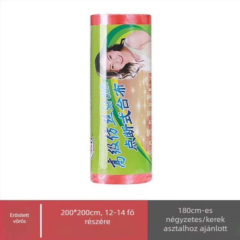 Kangwei egyszer használatos műanyag asztalterítő, négyzet alakú, megerősített, vízálló és olajálló, vastagság 4