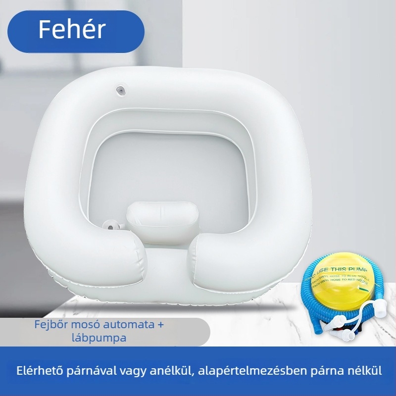 Haoyunlai PVC felfújható samponmedence ágyhoz, hordozható, összecsukható ápolási medence felnőtteknek