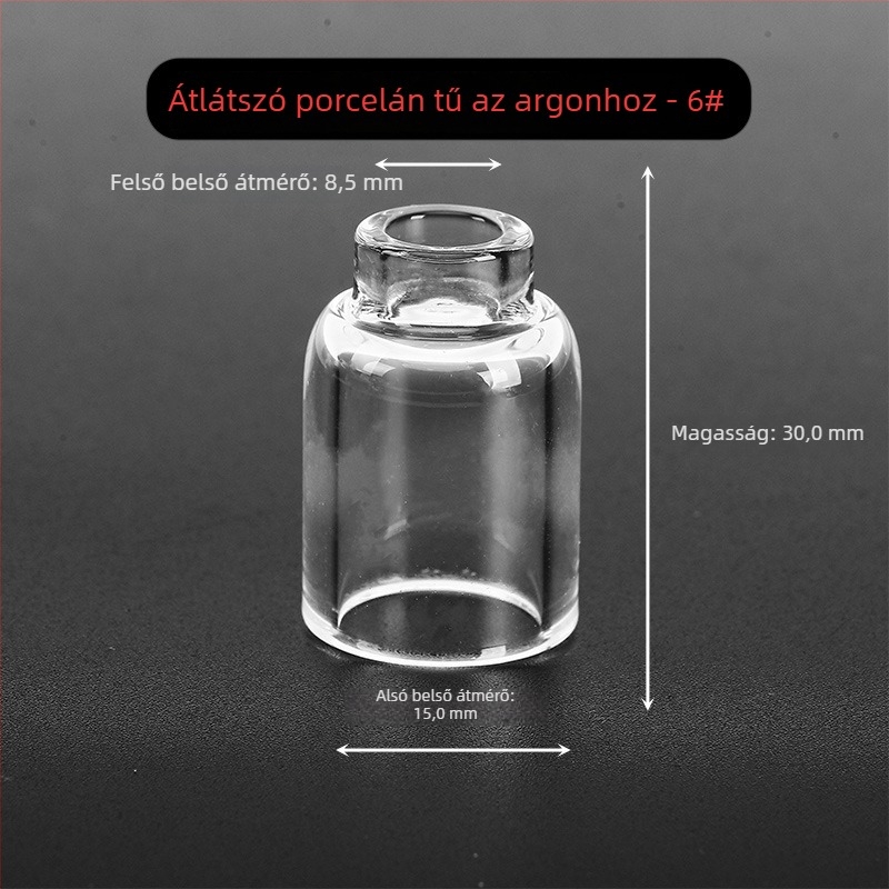 WP-17/18/26 argon ívhegesztő pisztoly kiegészítő — átlátszó védőfedél és porcelán fúvóka