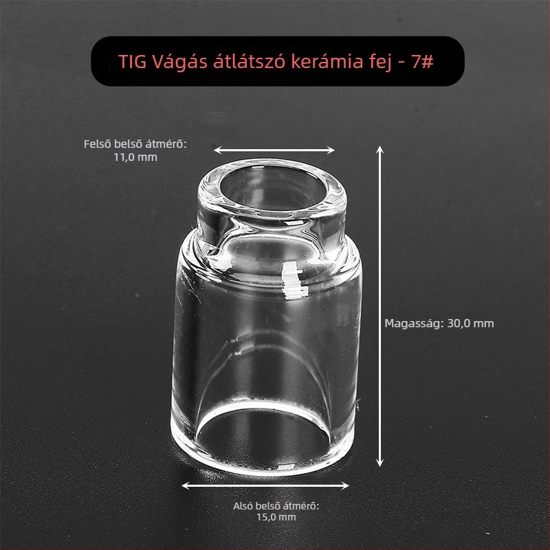 WP-17/18/26 argon ívhegesztő pisztoly kiegészítő — átlátszó védőfedél és porcelán fúvóka
