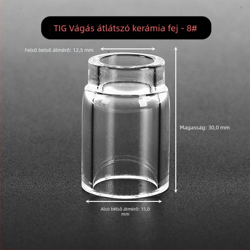 WP-17/18/26 argon ívhegesztő pisztoly kiegészítő — átlátszó védőfedél és porcelán fúvóka