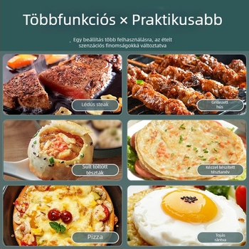 Aux LA-BC26 elektromos palacsinta serpenyő kettős felmelegítéssel, 220V