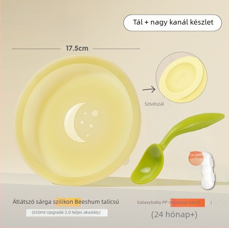Ívelt bébi kanál készlet — rozsdamentes acélból, tanuló étkezési készlet 3 hónapos kortól