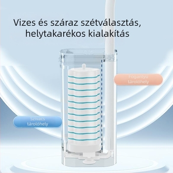 Egyszer használatos vécé-kefe otthoni fürdőszobához, sarokmentes tisztítás (Műanyag sörték)