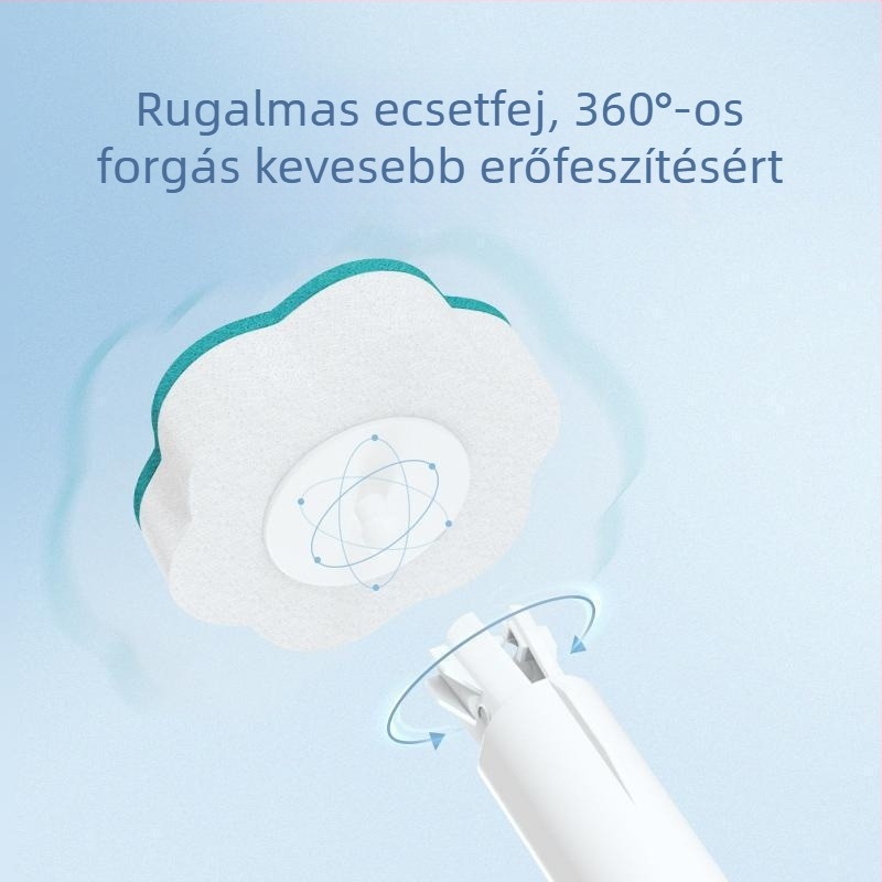 Egyszer használatos vécé-kefe otthoni fürdőszobához, sarokmentes tisztítás (Műanyag sörték)