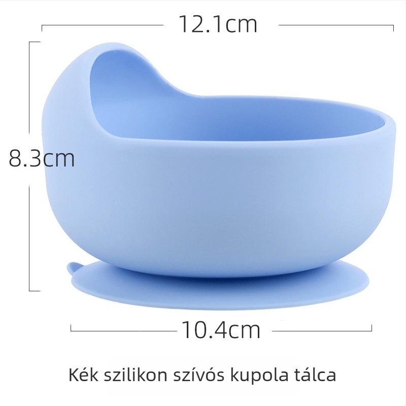 Csecsemő szilikon kanál és villa készlet – élelmiszerbiztos szilikon, 2 darabos készlet, 3 hónapos kortól, márka Shundong silicone