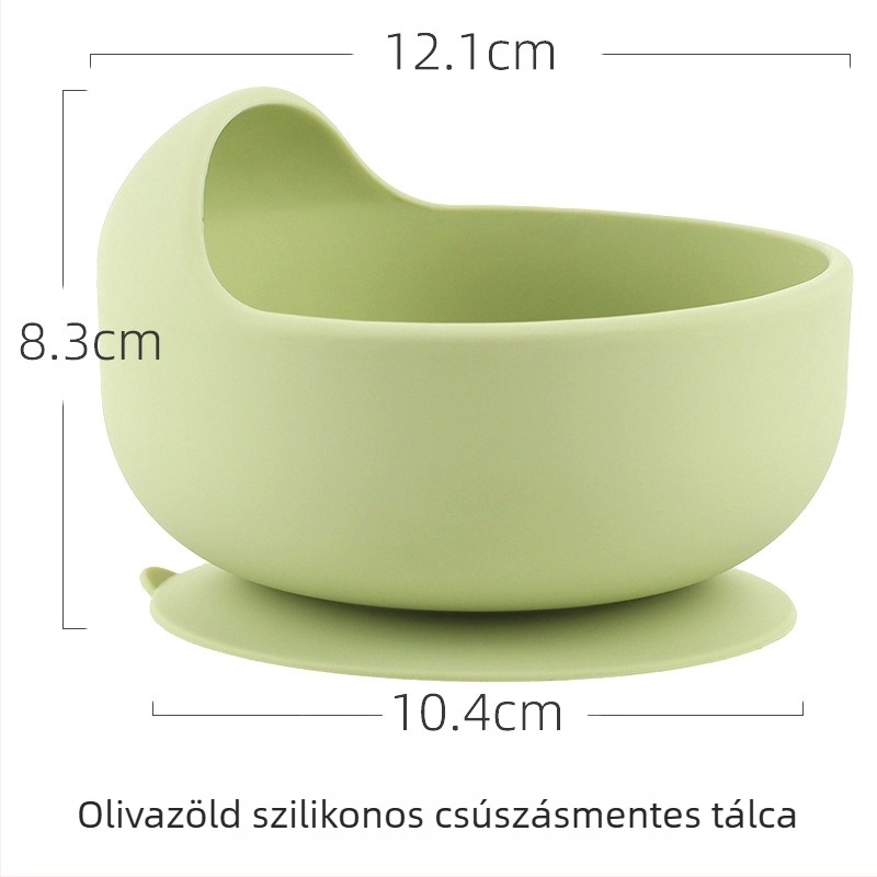 Csecsemő szilikon kanál és villa készlet – élelmiszerbiztos szilikon, 2 darabos készlet, 3 hónapos kortól, márka Shundong silicone