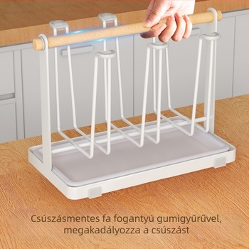 Asztali pohártartó — Vasdrótból, Lyukasztás nélkül, Ragasztó tálcával, Egyszerű stílus