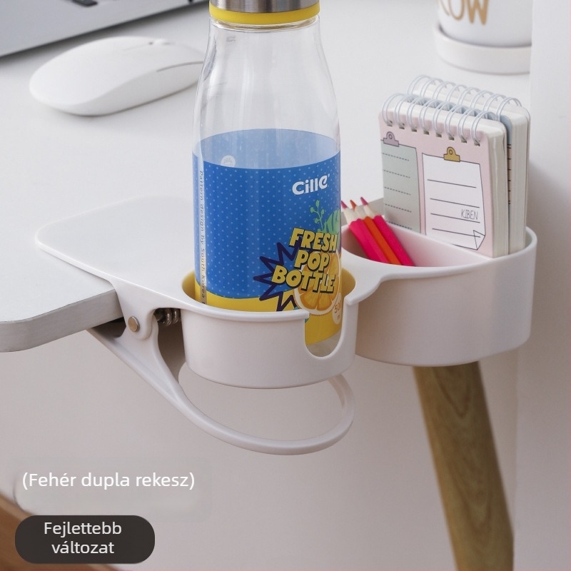 Íróasztal sarok pohártartó — Műanyag, 1,2 kg, Modern egyszerű stílus, Fix pohártartó