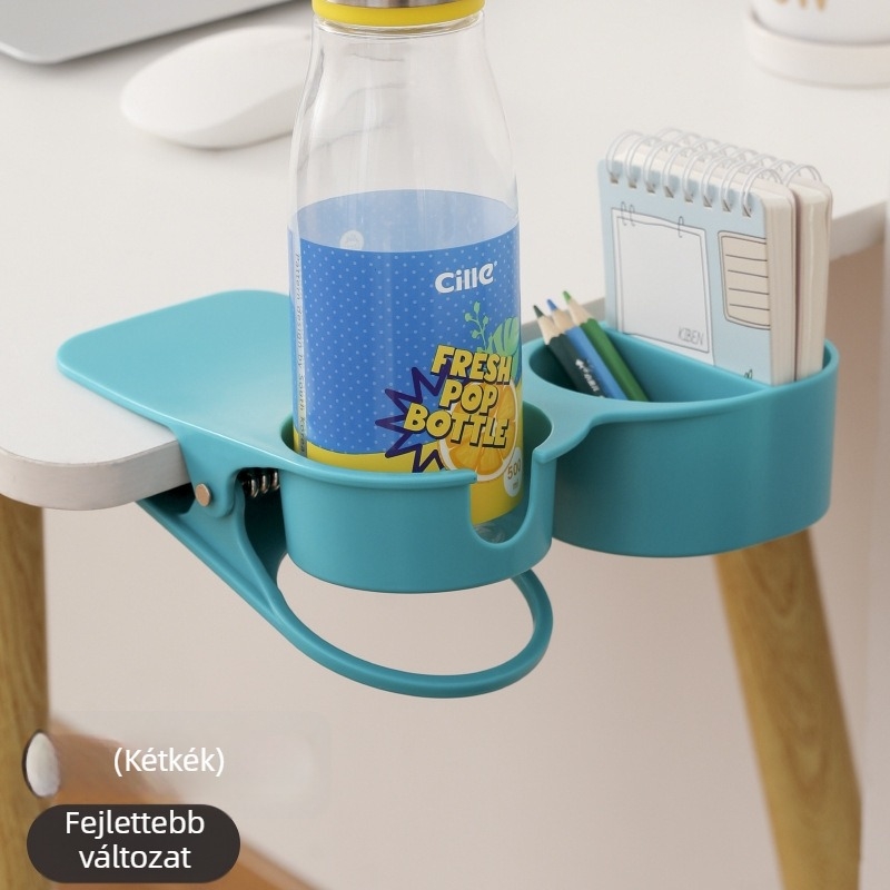 Íróasztal sarok pohártartó — Műanyag, 1,2 kg, Modern egyszerű stílus, Fix pohártartó