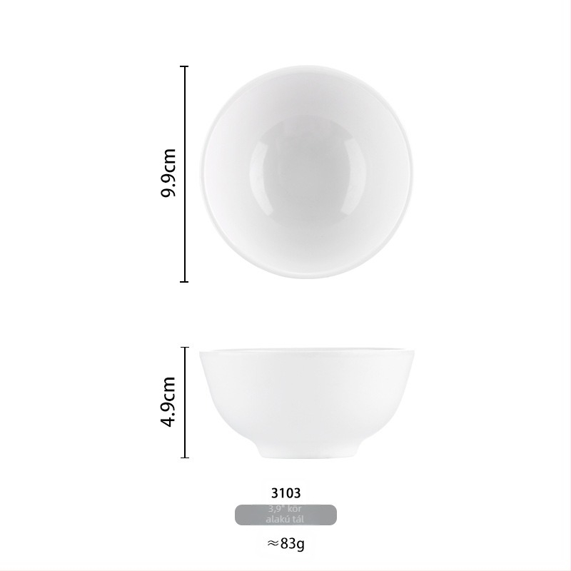 Melamin tál – kör alakú, porcelán imitáció, szállodai és éttermi önkiszolgáláshoz, felület: underglaze szín, Yongsheng