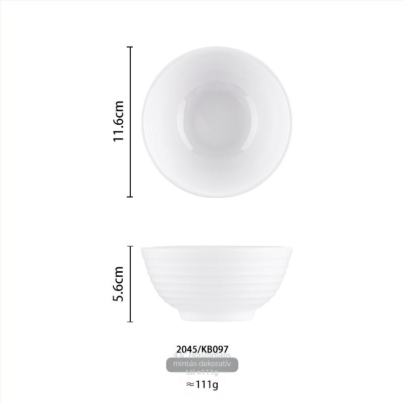 Melamin tál – kör alakú, porcelán imitáció, szállodai és éttermi önkiszolgáláshoz, felület: underglaze szín, Yongsheng