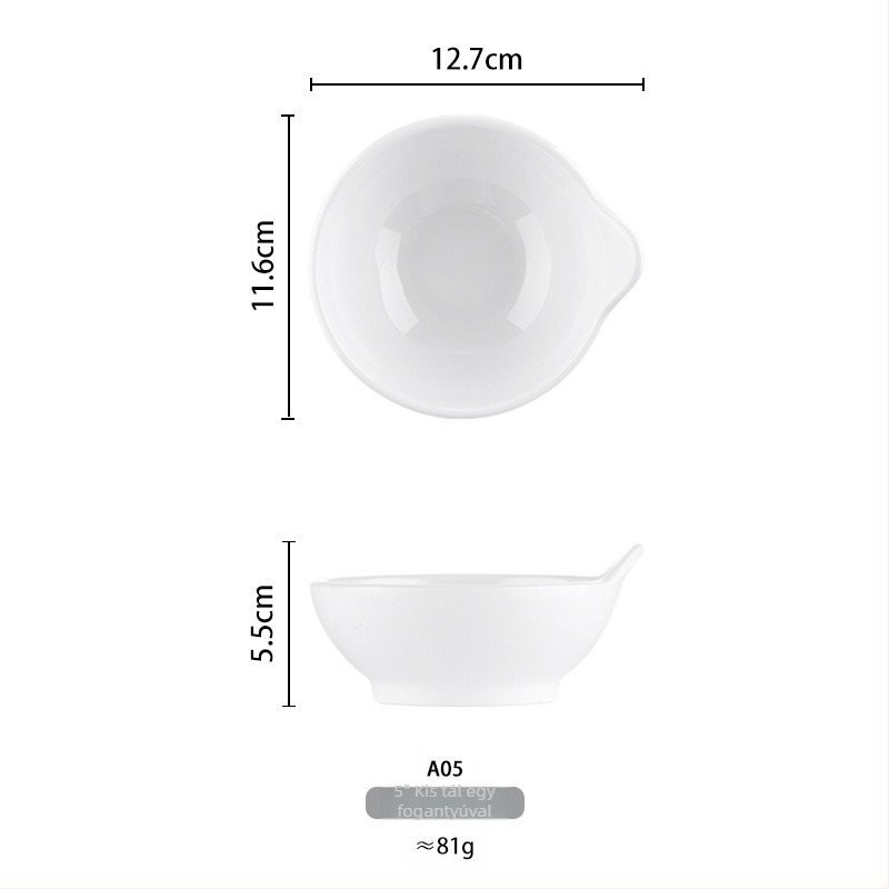 Melamin tál – kör alakú, porcelán imitáció, szállodai és éttermi önkiszolgáláshoz, felület: underglaze szín, Yongsheng
