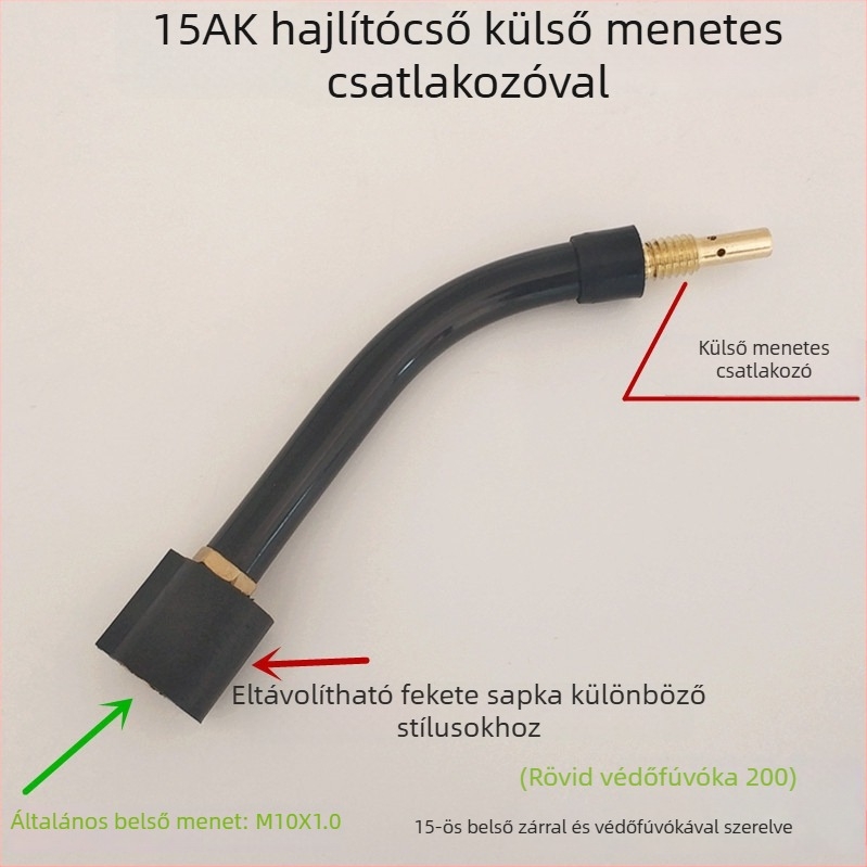 Mige welding gooseneck gun, másodlagos gooseneck cső; származás Hebei, Kína; engedélyezett magánmárkák; nem importált