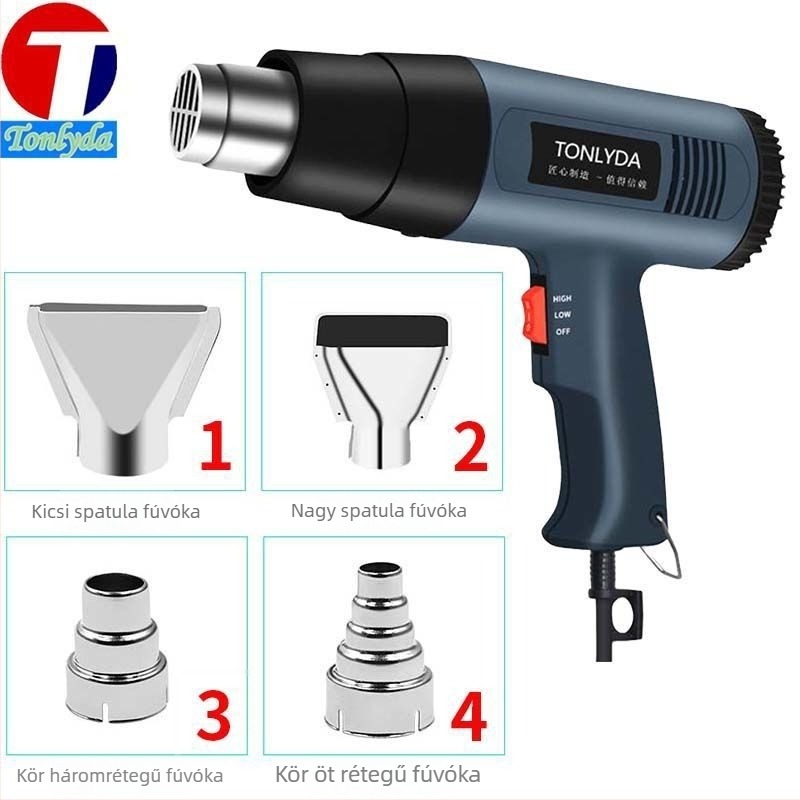 Forró levegős pisztoly, ipari osztály, nagy teljesítmény, kompakt eszköz varratok tömítésére és tisztítására, 110 V