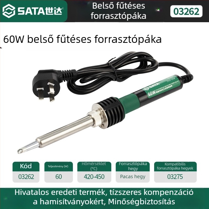 Professzionális forrasztópáka állandó hőmérséklettel, 60W; külső fűtés 40W; kerámiás belső fűtés 25W