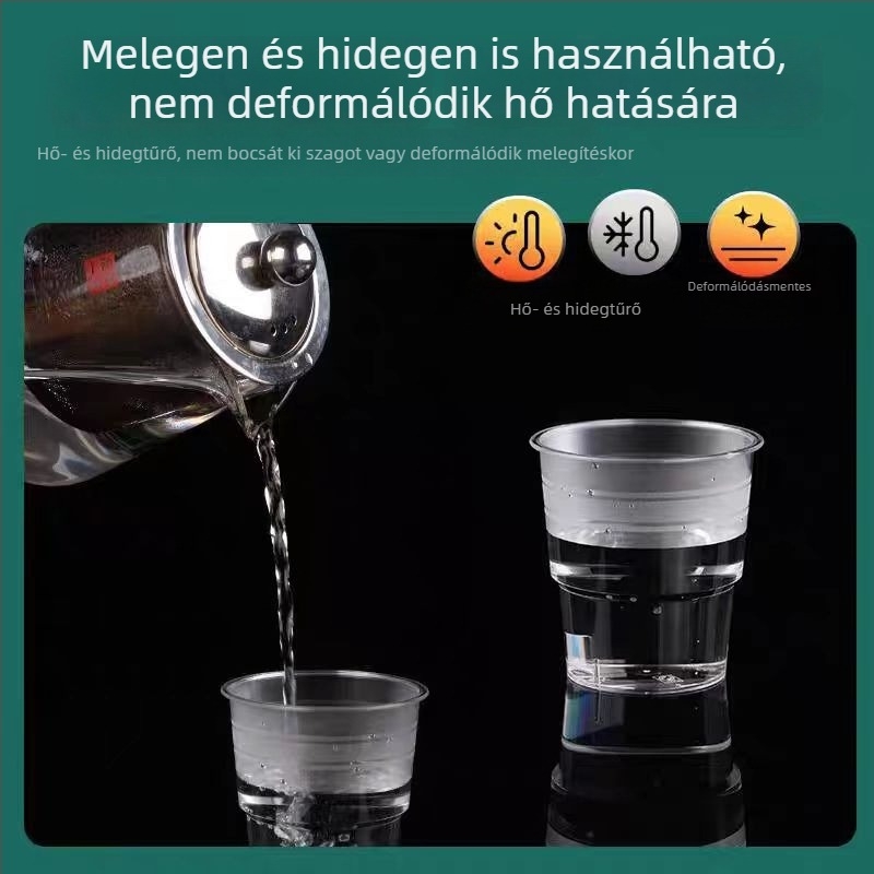 Egyszer használatos műanyag étkészlet: tálak és evőpálcikák, négy darabos készlet, kör alakú tálak, hőálló, élelmiszer-minőségű