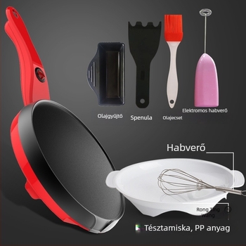 Elektronikus gofrisütő palacsintához és tavaszi tekercshez, kompakt kivitel, 600W, egyoldali fűtés, mechanikus működés