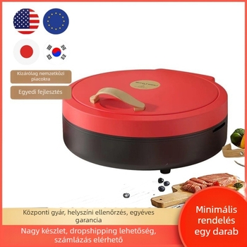 Elektromos palacsinta sütő tál kettős oldalas fűtéssel, eltávolítható és mosható, 1000W+, 110–240V, mechanikus vezérlés, 4–5 adaghoz