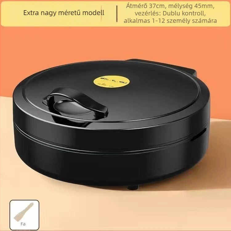 Elektromos palacsinta sütő tál kettős oldalas fűtéssel, eltávolítható és mosható, 1000W+, 110–240V, mechanikus vezérlés, 4–5 adaghoz